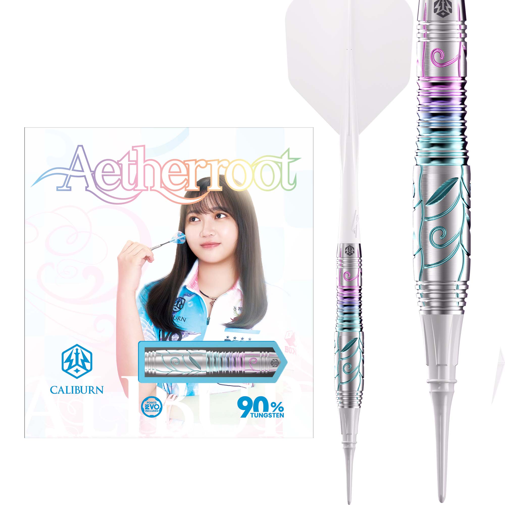 CALIBURN Aetherroot ダーツ 17g ソフトティップ Caliburn Players Darts - Soft Tip - 90% Tungsten - Aetherroot