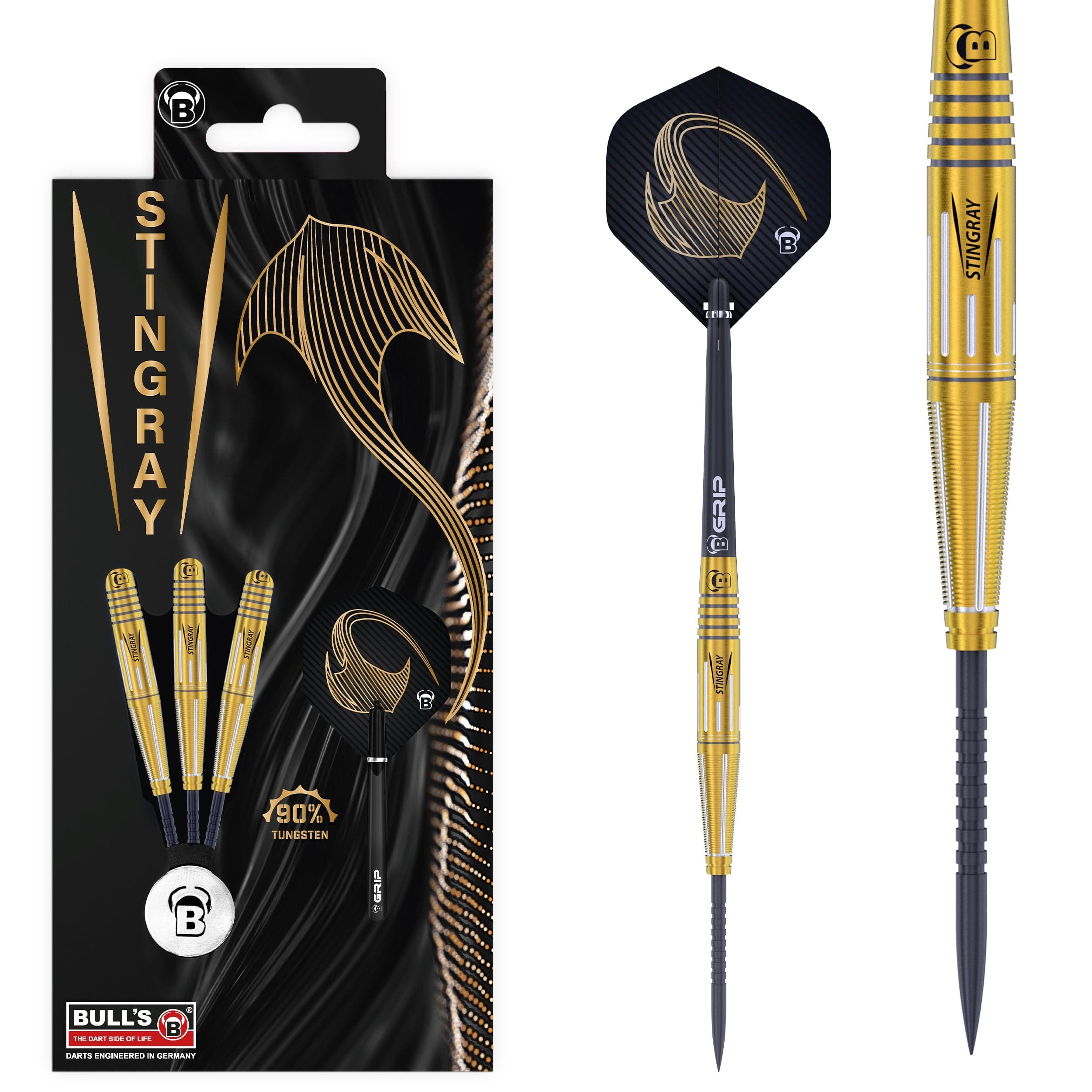 Fléchettes Professionnelles WINMAU Advance 500 Série - Pointe Souple En Tungstène 90% Avec Ailettes Et Tiges - 6