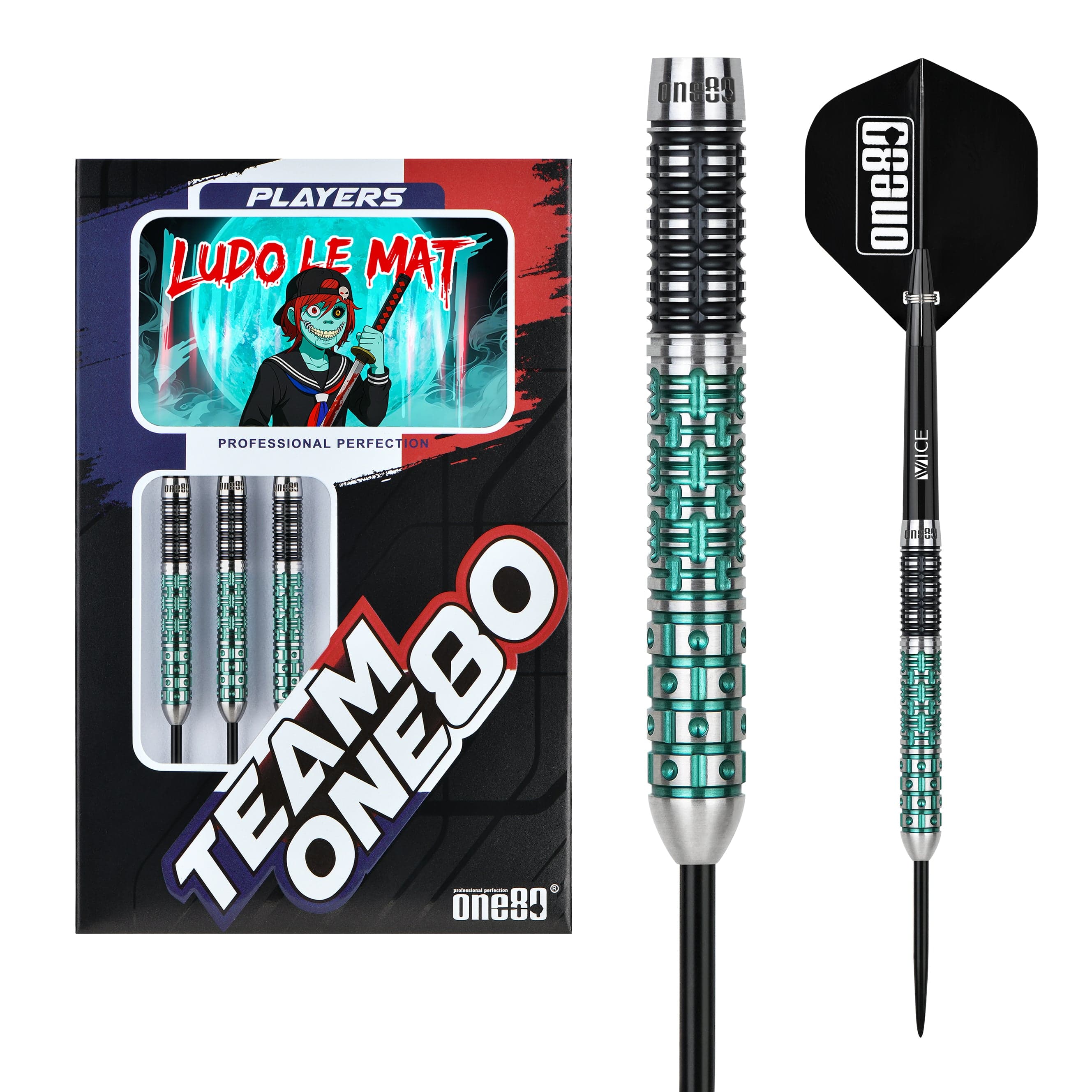 One80 Ludo Le Mat Darts - Steel Tip - 90% Tungsten One80 Ludo Le Mat Darts - Steel Tip - 90% Tungsten