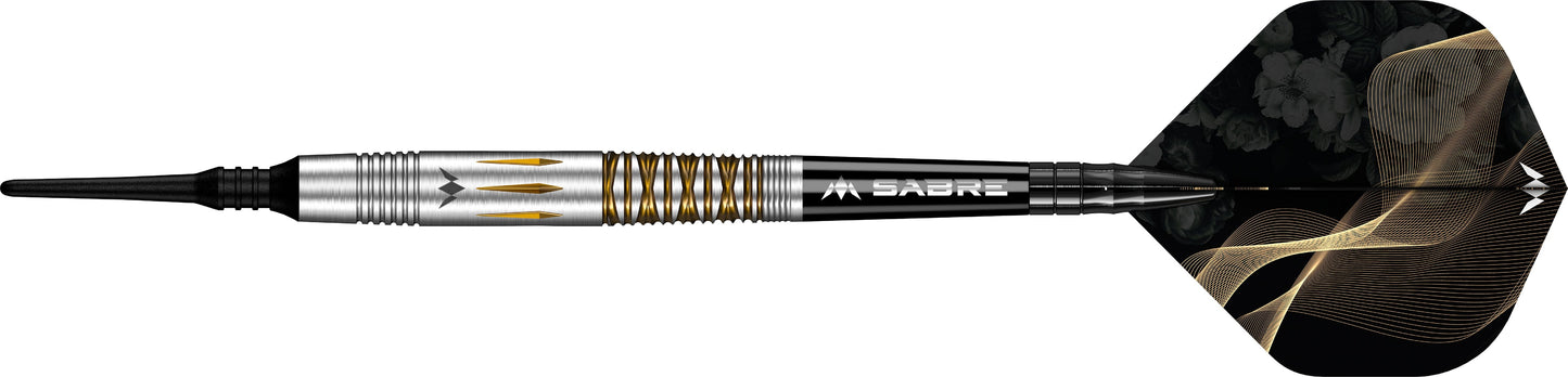 Mission Almudena Fajardo Ayuso Darts - Soft Tip - 95% Tungsten - Gold PVD Milled Silver