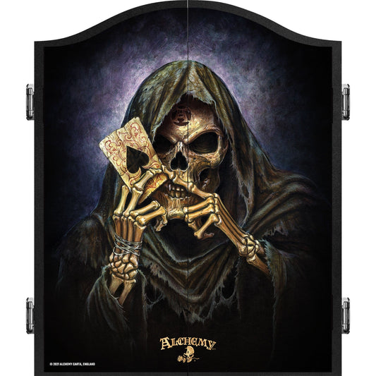 Alchemy Dartboard Cabinet - Official Licensed - Professional Design - Black - Reapers Ace