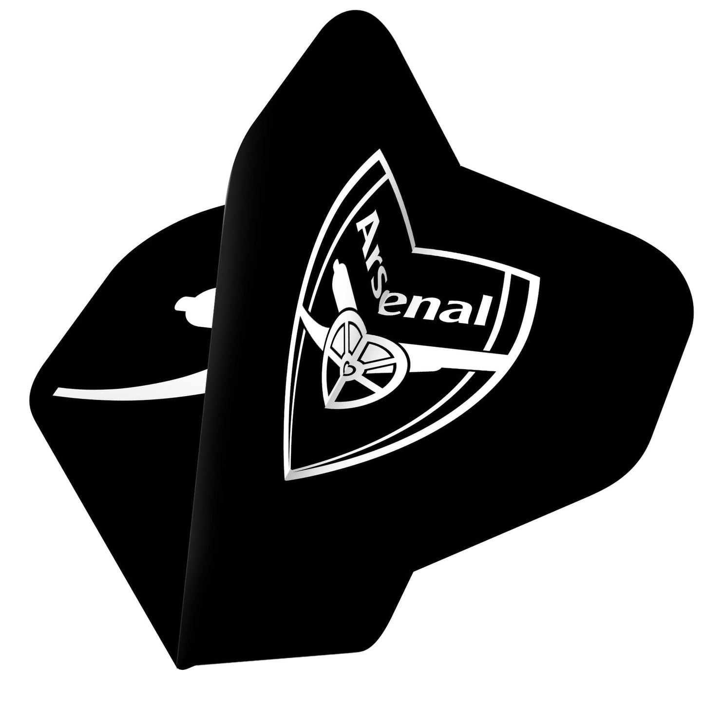 Arsenal FC Dart Flights - Official Licensed - No2 - Std - The Gunners - F2 - Black - 2 Sided Mono