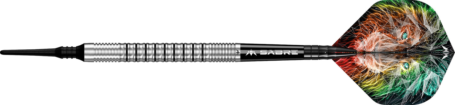 Mission Dominik Grüllich Darts - Soft Tip - 95% Tungsten - Silver-Black Rings