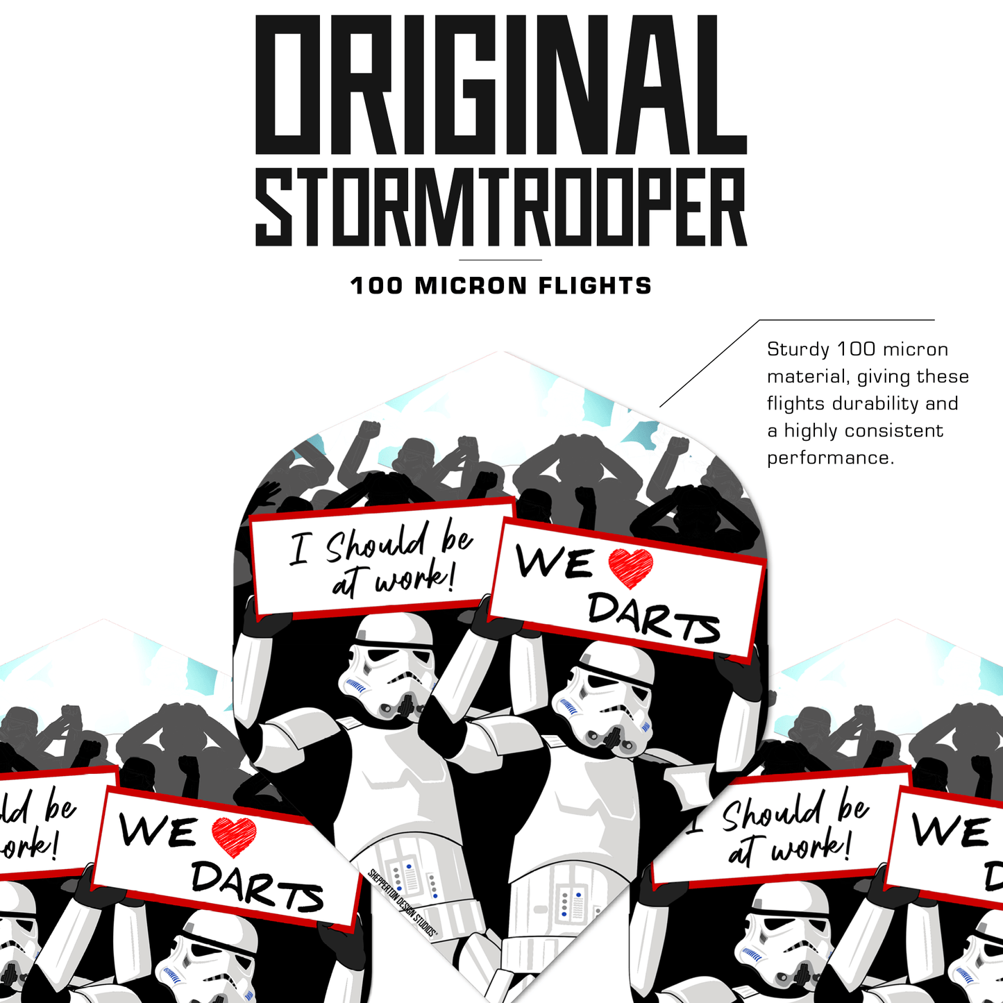 Original StormTrooper Dart Flights - Official Licensed - No2 - Std - Storm Trooper - We Love Darts