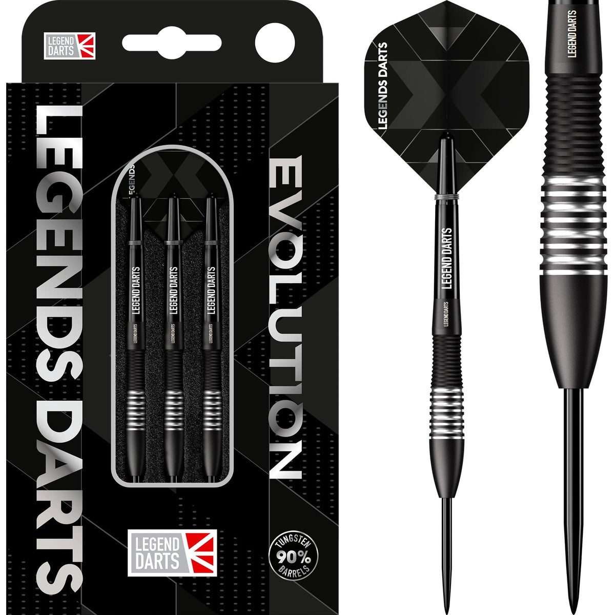 Legend Darts - Steel Tip - Revolution Series - B05 - Black - Bullet S