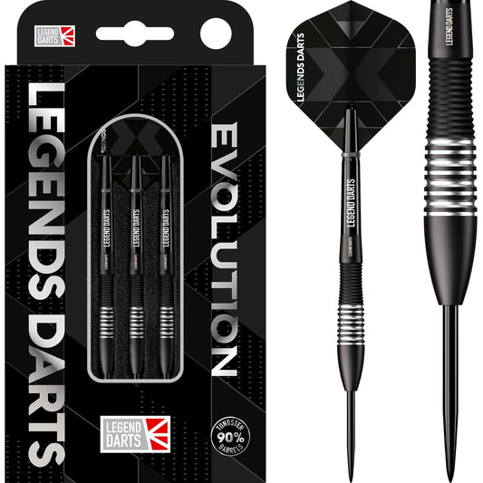Legend Darts - Steel Tip - Evolution Series - B05 - Black - Bullet Shark 22g