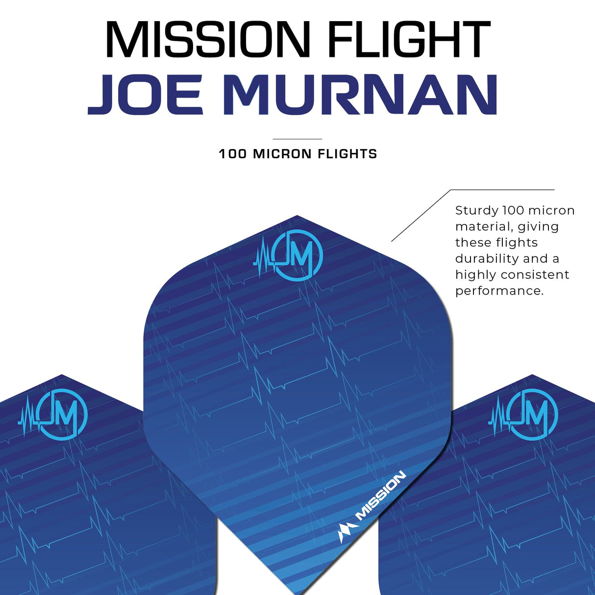 *Mission Solo Dart Flights - 100 Micron - No6 - Std - Joe Murnan