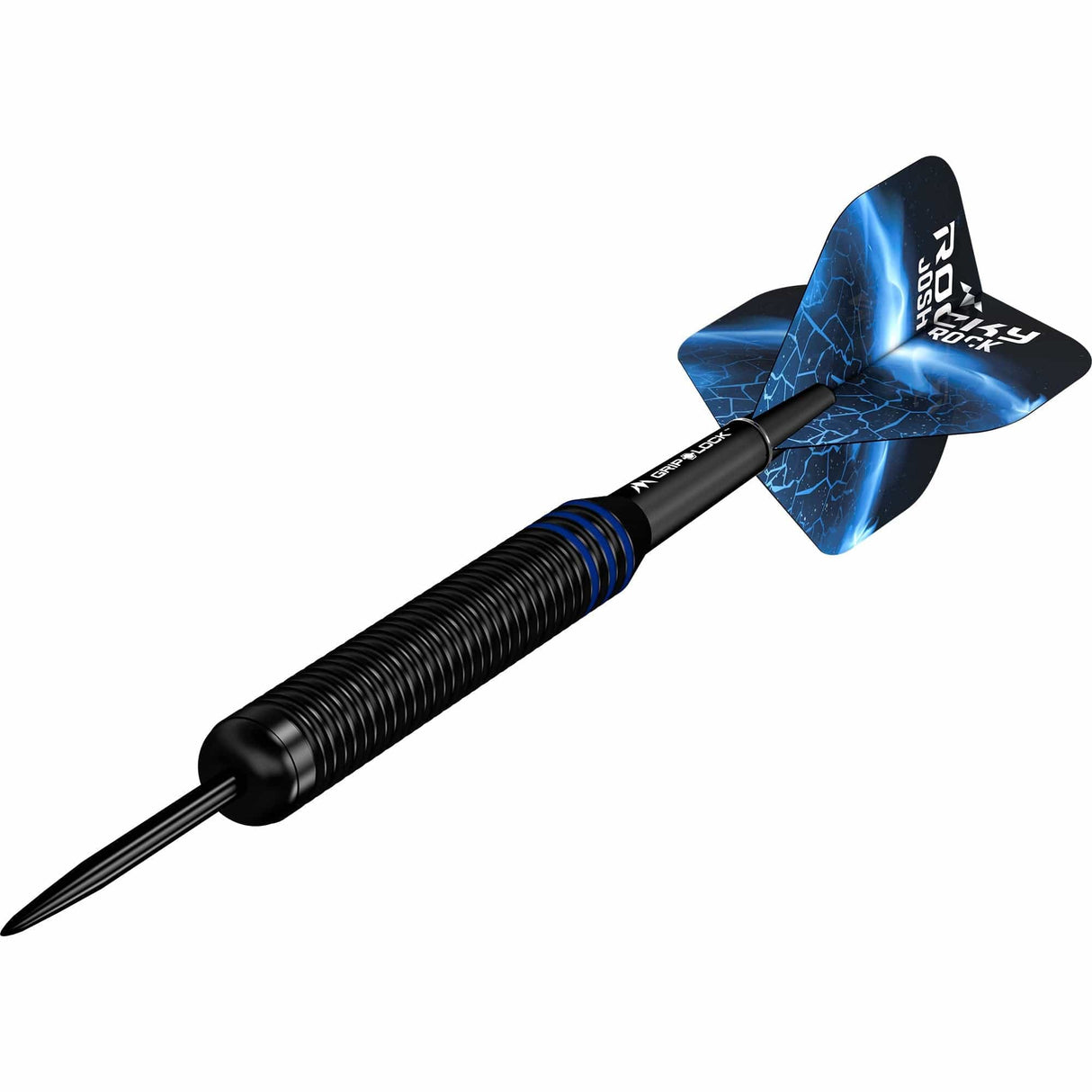 *Mission Josh Rock Darts - Steel Tip - Brass - Rocky - Black & Blue 22g