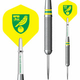 Norwich City FC - Official Licensed - The Canaries - Steel Tip Darts - Brass - 22g