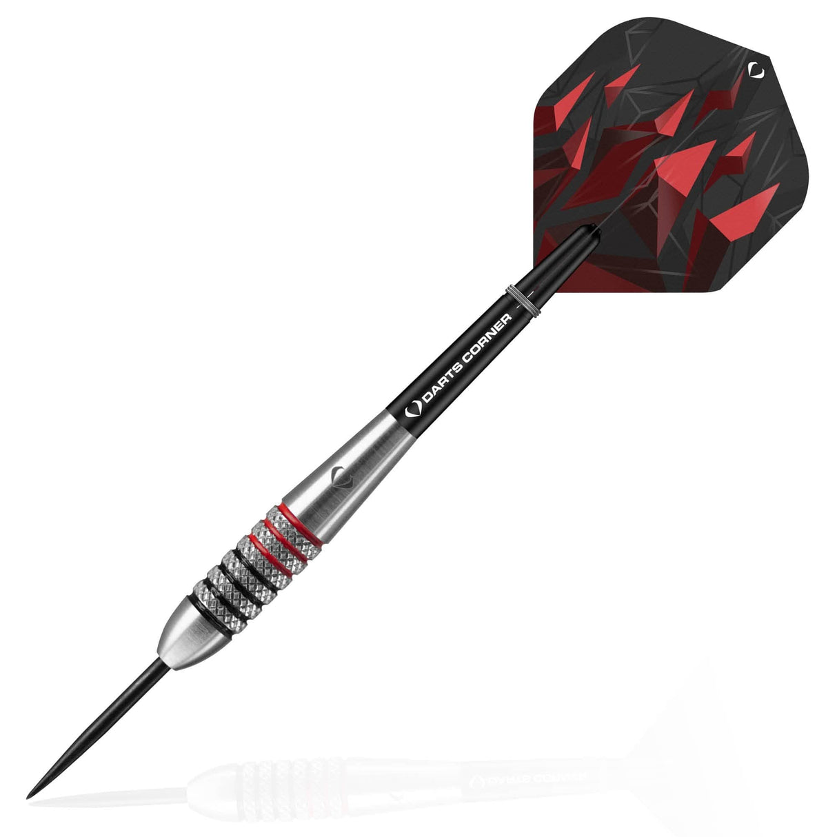 Darts Corner Astrofire Darts - Steel Tip - Knurled - Black & Red