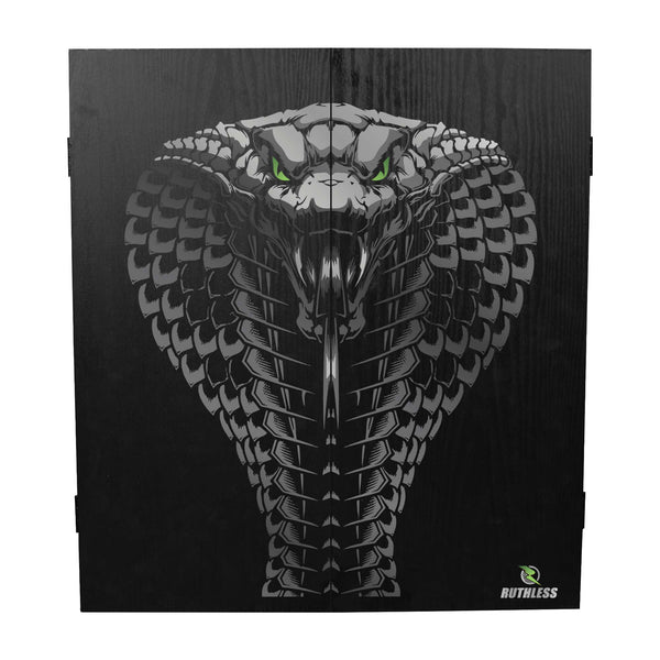 Ruthless Dartboard Cabinet - Square Design - Cobra Green