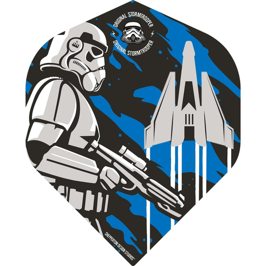 Original StormTrooper Dart Flights - Official Licensed - No2 - Std - Storm Trooper & Space Craft