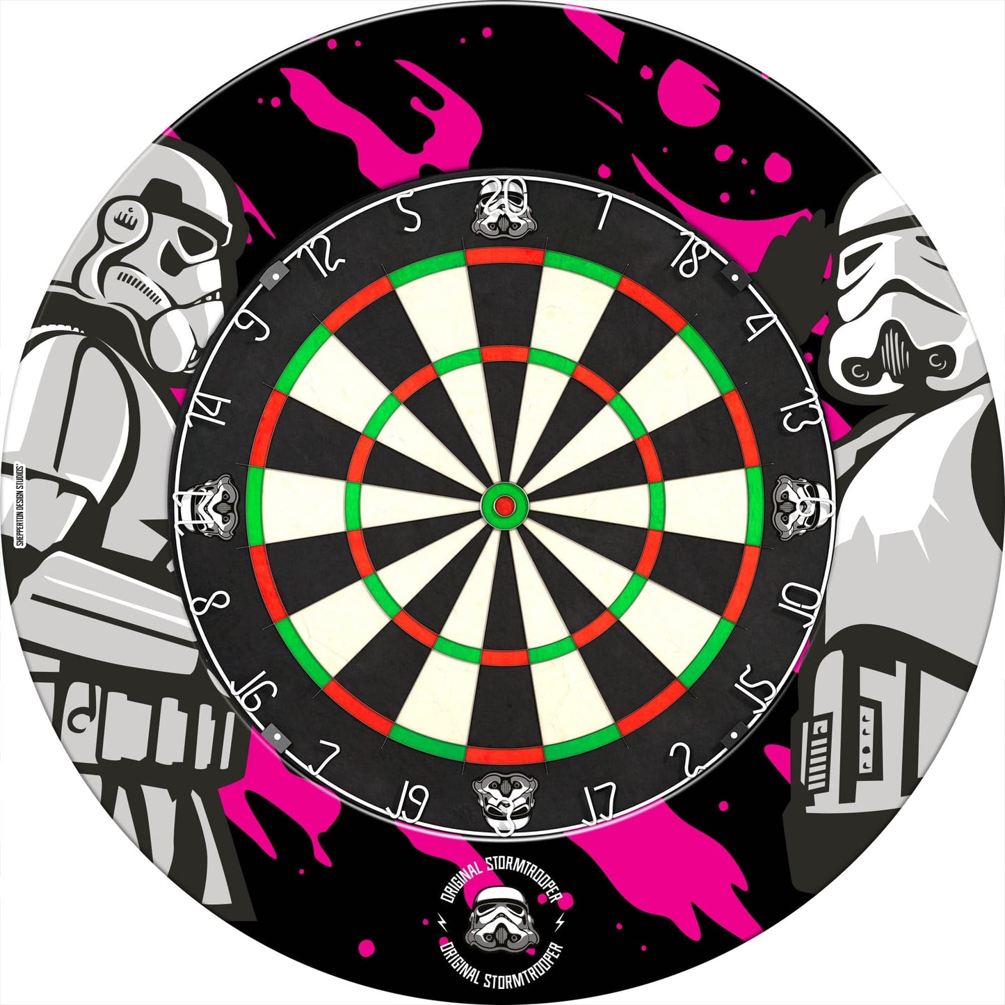Original StormTrooper Dartboard Surround - S3 - Storm Trooper - Duo on Pink