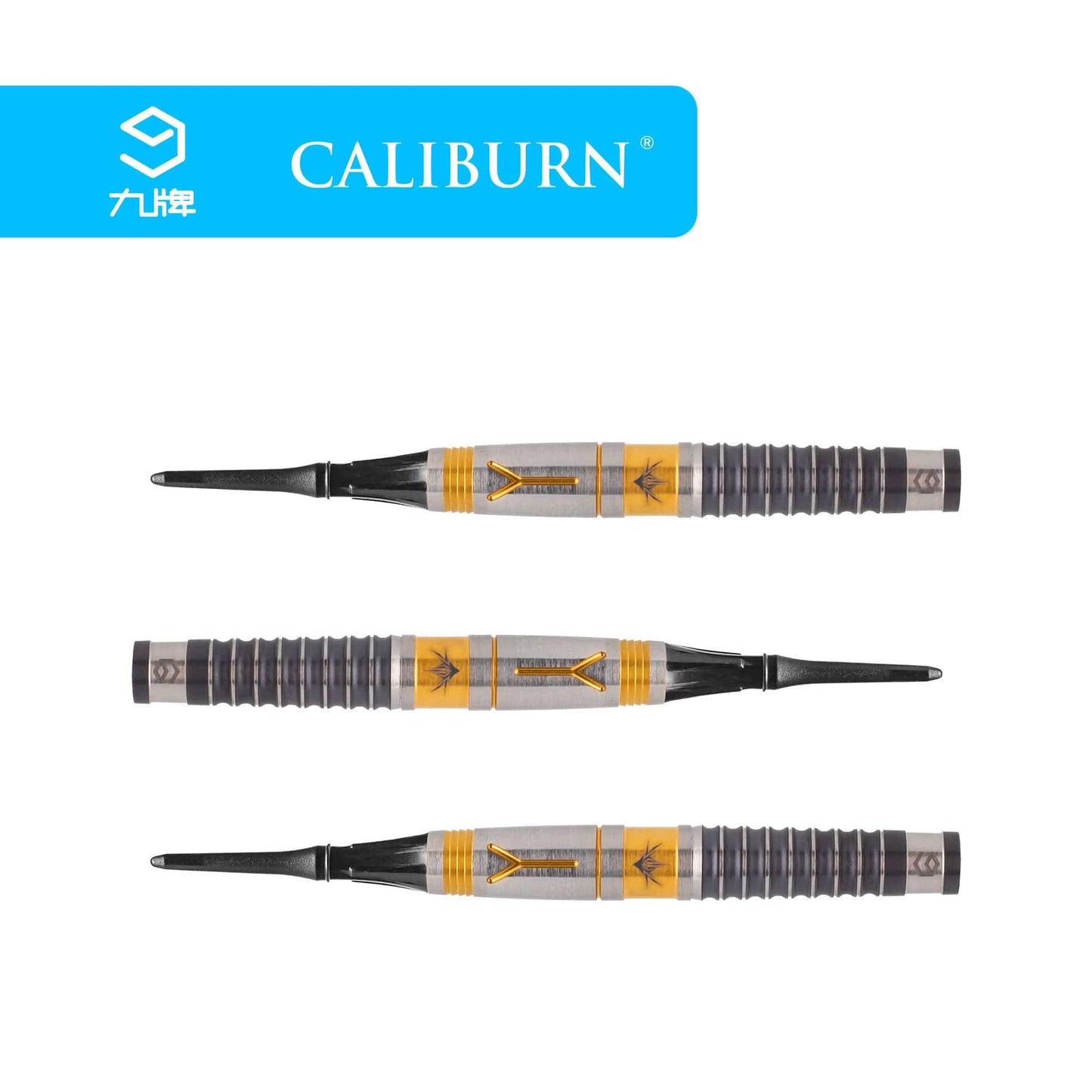Caliburn Y Darts - Soft Tip - 90% - Black & Gold - 20g 20g
