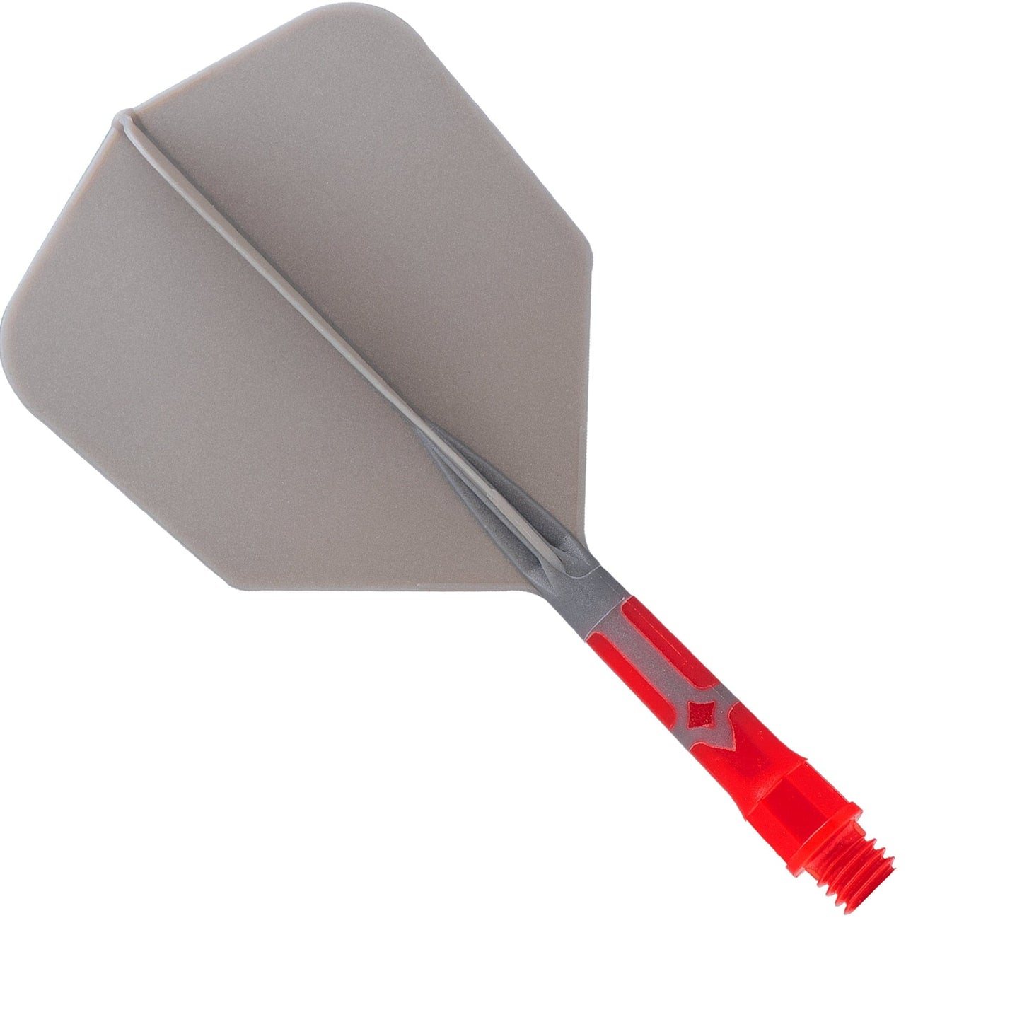 Cuesoul Rost T19 Integrated Dart Shaft and Flights - Big Wing - Red with Grey Flight Short