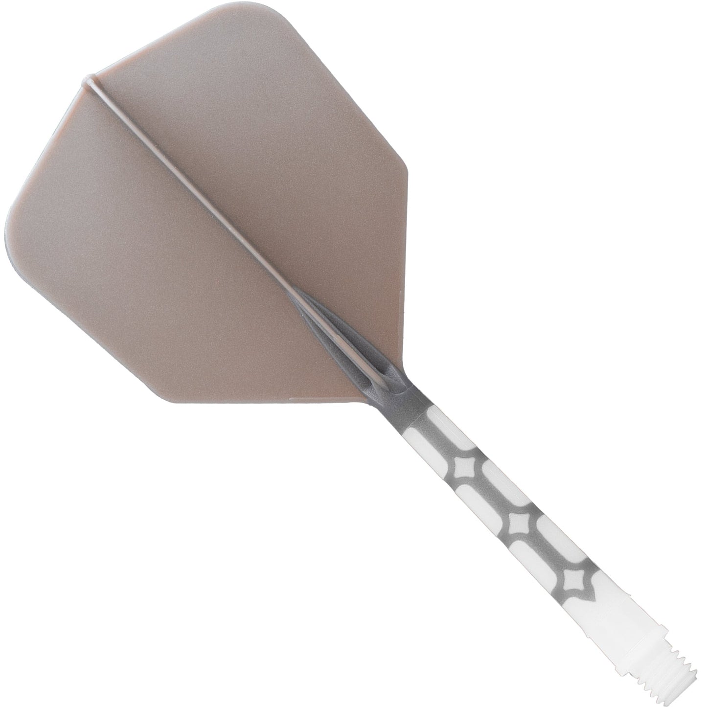 Cuesoul Rost T19 Integrated Dart Shaft and Flights - Big Wing - White with Grey Flight Long