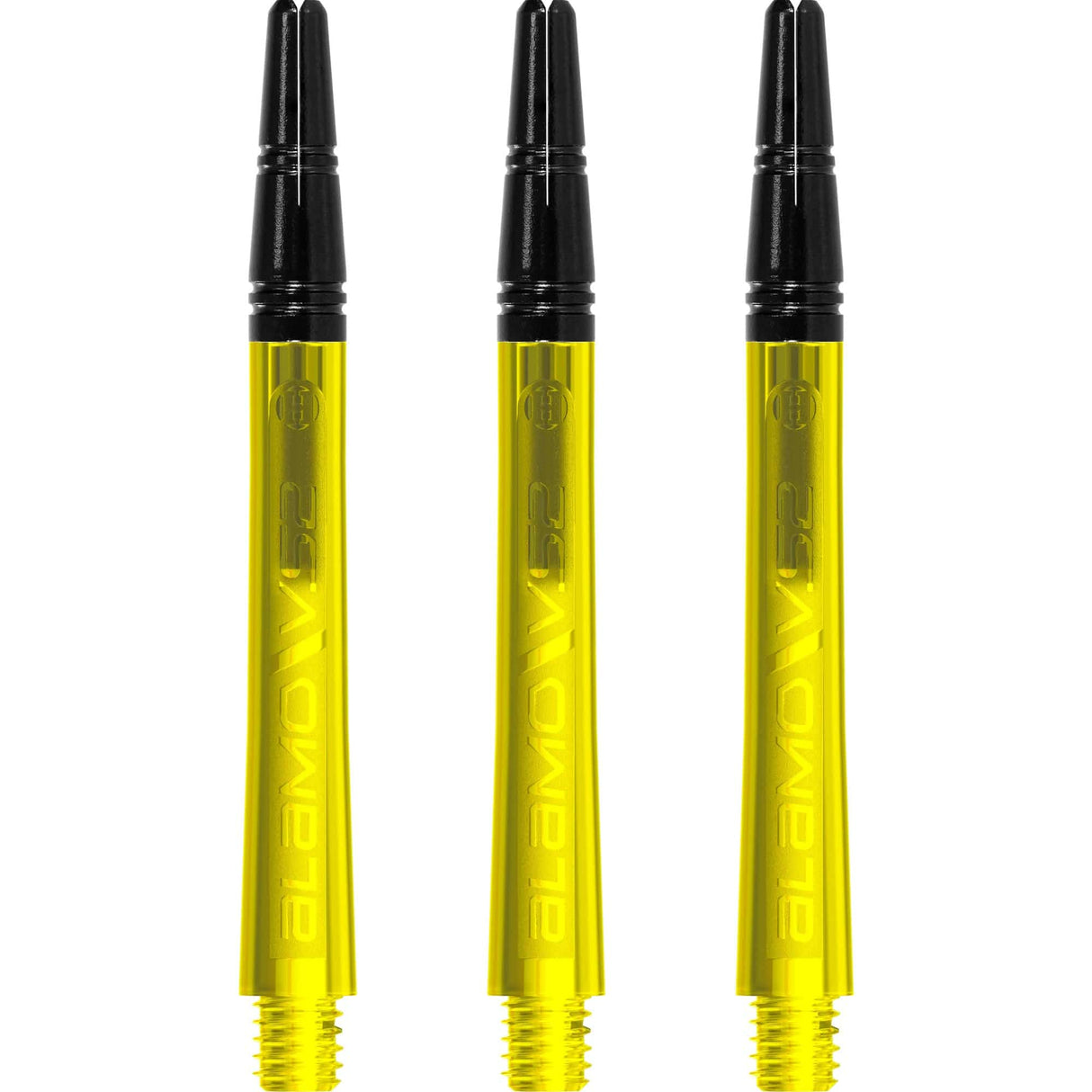 Harrows Alamo VS2 Dart Shafts - Polycarbonate - Black Aluminium Top - Yellow Medium