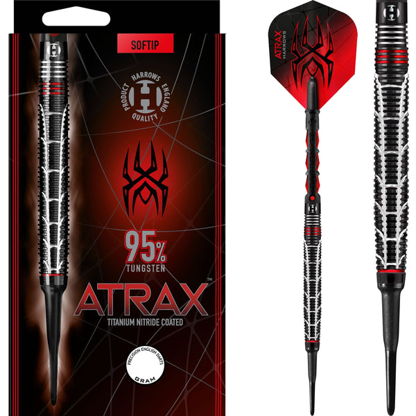 Harrows Atrax Darts - Soft Tip - 95% - Black Titanium
