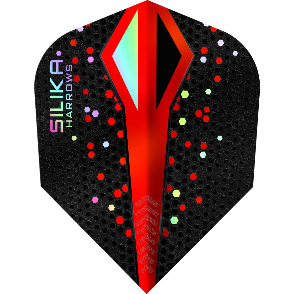 Harrows Silika Dart Flights - Tough Crystaline Coated - Std - No6 - Colourshift Red