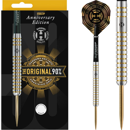Harrows The Original Darts - Steel Tip - 90% - Anniversary Edition - Gold Titanium 22g