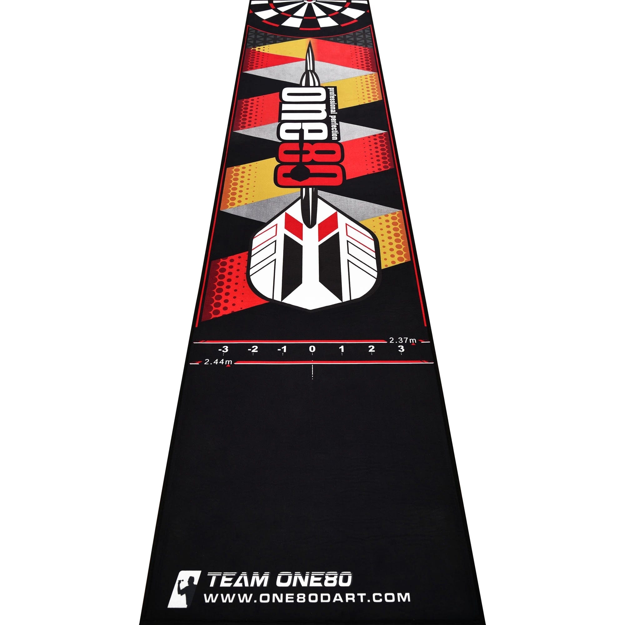 One80 Poly Dart Mat Floor Protection incl. Oche Tape Logo