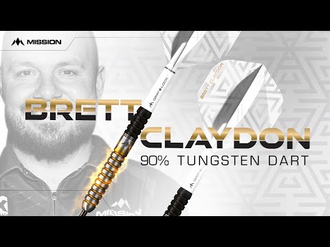 Mission Brett Claydon Darts - Steel Tip - Black & Gold