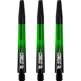 Ruthless Sting XT Dart Shafts - Polycarbonate - Gradient Black & Green - Black Top Medium
