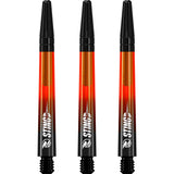 Ruthless Sting XT Dart Shafts - Polycarbonate - Gradient Black & Orange - Black Top Medium