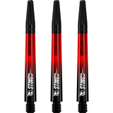 Ruthless Sting XT Dart Shafts - Polycarbonate - Gradient Black & Red - Black Top Medium