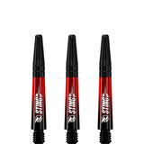 Ruthless Sting XT Dart Shafts - Polycarbonate - Gradient Black & Red - Black Top Short