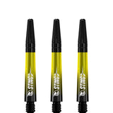 Ruthless Sting XT Dart Shafts - Polycarbonate - Gradient Black & Yellow - Black Top Tweenie