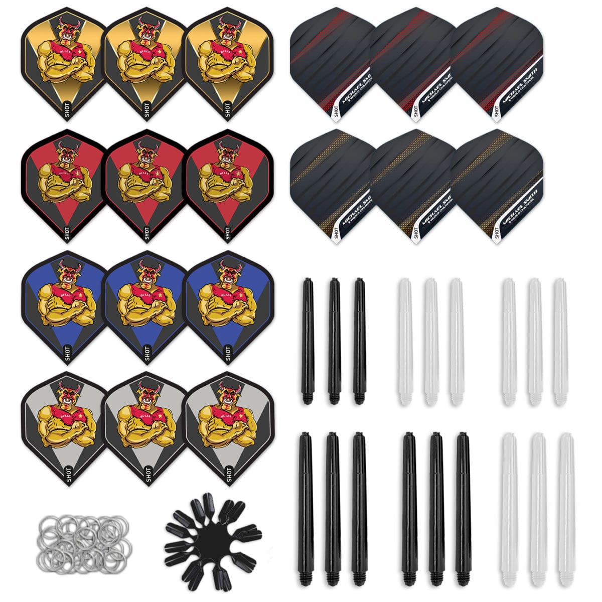 Shot Michael Smith Bully Boy Dart Accessory Kit 84 Piece