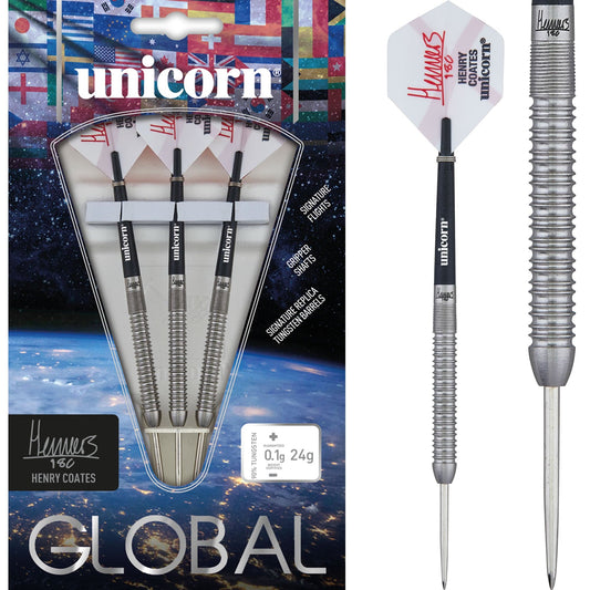 Unicorn Henry Coates Darts - Steel Tip - Global - Natural 24g