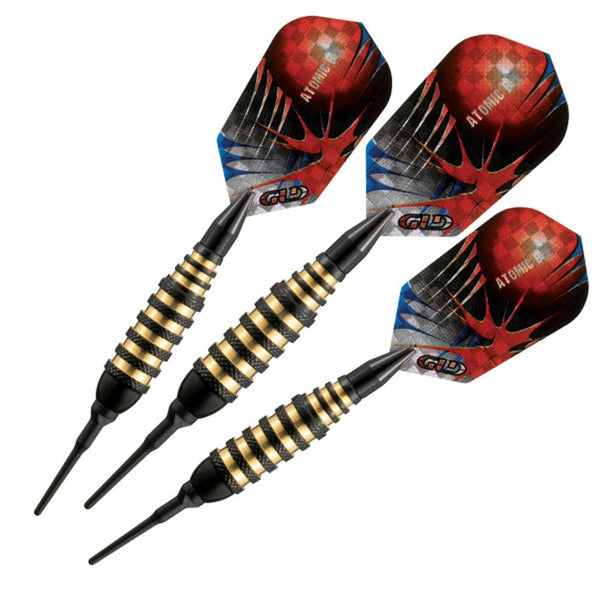 Viper Atomic Bee Darts - Soft Tip - Coated Alloy - Coloured Rings - Black