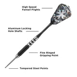 Viper Desperado Darts - Steel Tip - 80% - inc Extras - D1 - Micro Grip - Black 24g