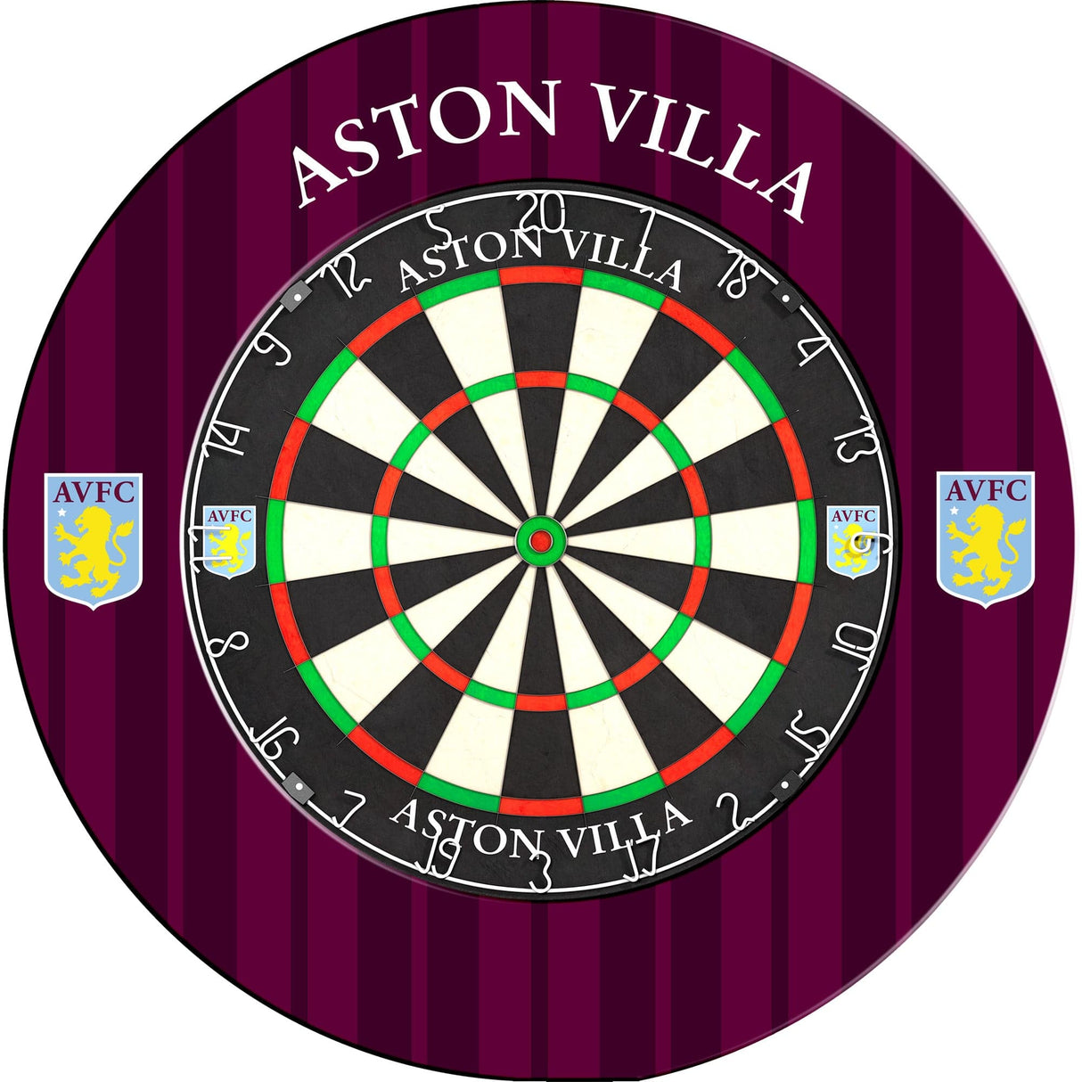 Aston Villa FC Dartboard Surround - Official Licensed - AVFC - S1 - Vertical Stripe