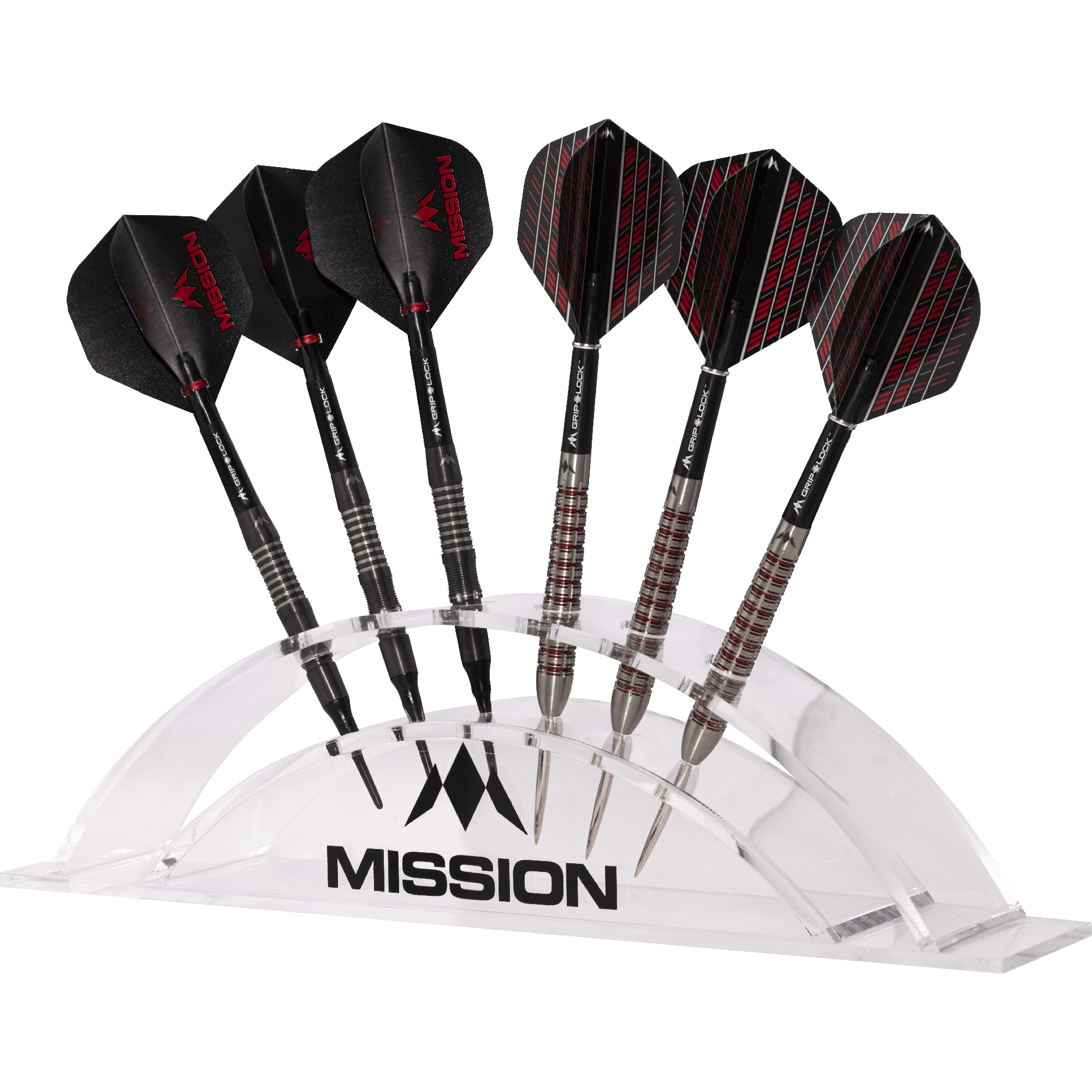 *Mission Station 6 - holds 6 darts - Acrylic Darts Display Arc