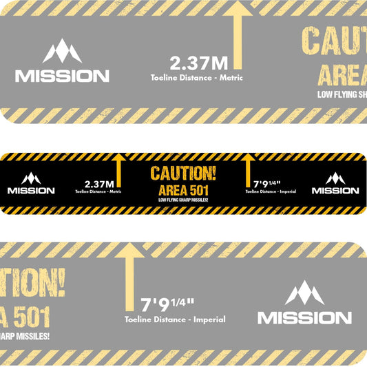 Mission Throw Line Oche - Toeline - Caution - Area 501