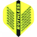 Ruthless - Checkouts - Dart Flights - 100 Micron - No2 - Std Yellow