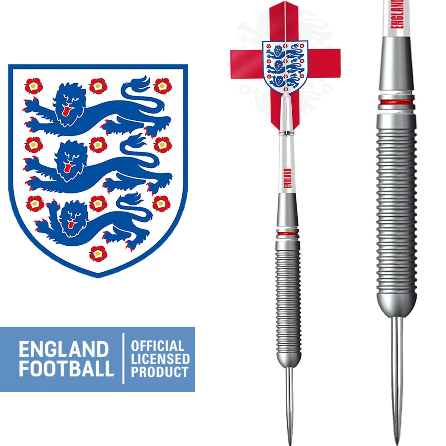 England Football Darts - Steel Tip Brass - Official Licensed - Logo - 22g 22g