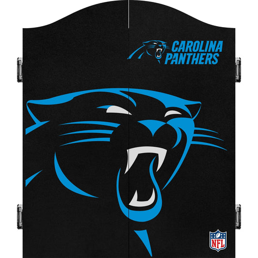NFL - Dartboard Cabinet - Official Licensed - Carolina Panthers