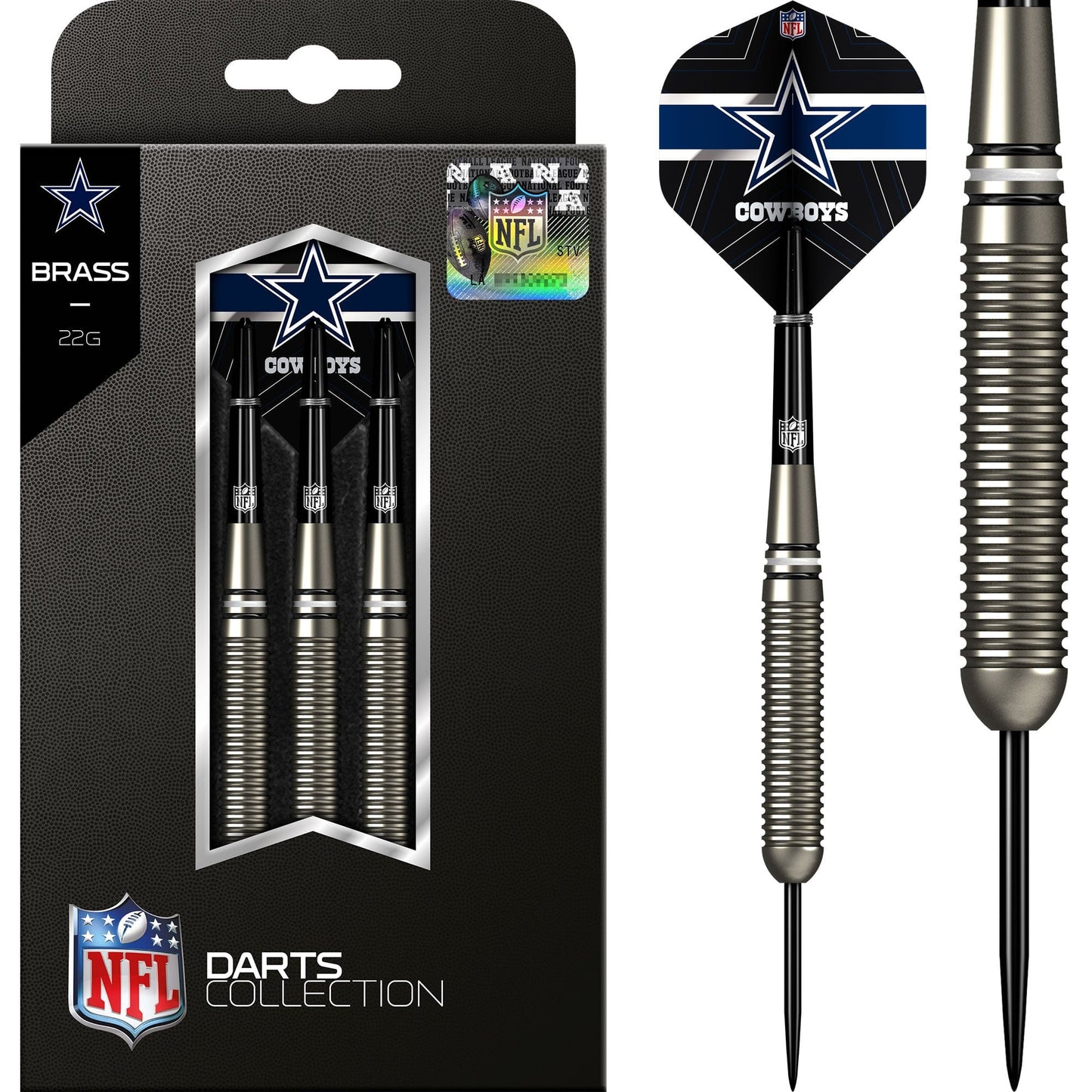 NFL - Steel Tip Brass Darts - Official Licensed - Dallas Cowboys - 22g 22g