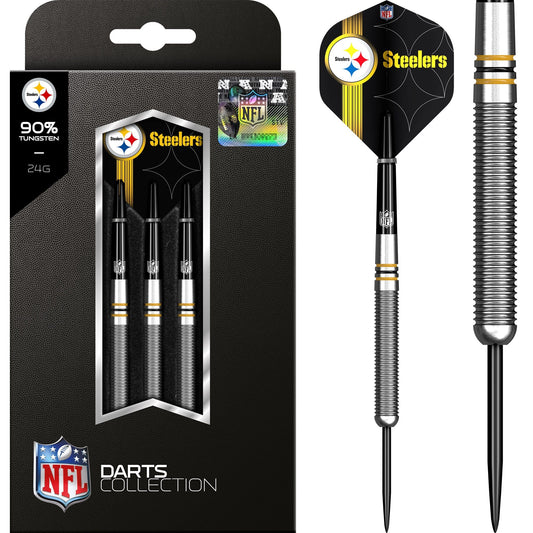 NFL - Steel Tip Tungsten Darts - Official Licensed - Pittsburgh Steelers - 24g 24g