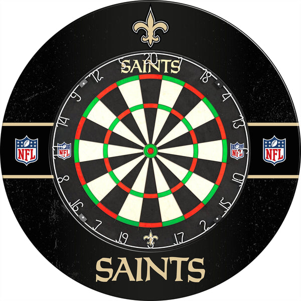 NFL - Printed Dartboard & Printed Surround - Official Licensed - New Orleans Saints