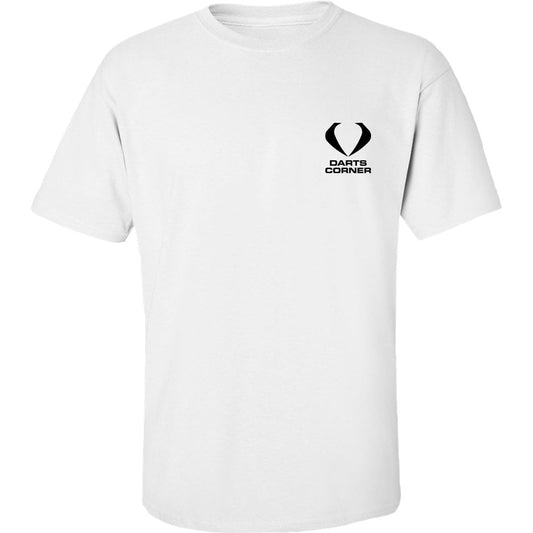 Darts Corner T Shirt - with DC Logo - White 2XL