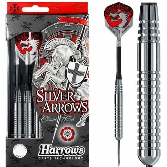 Harrows Silver Arrows Darts - Steel Tip Chromed Brass - S1