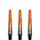 Ruthless Deflectagrip Plus Dart Shafts - Polycarbonate Stems with Springs - Orange Short