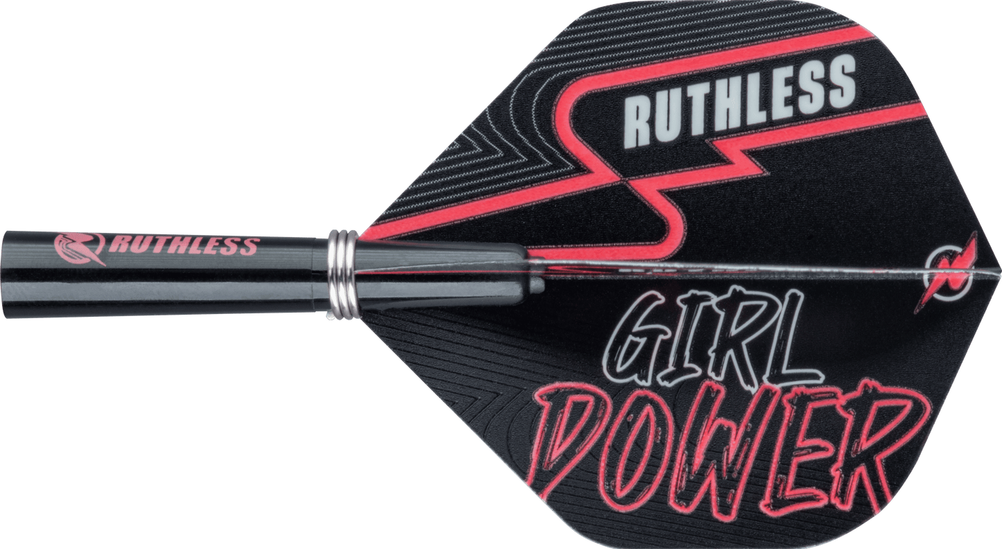 Ruthless Girl Power Darts - 90% Steel Tip Tungsten - Knurled - Pink