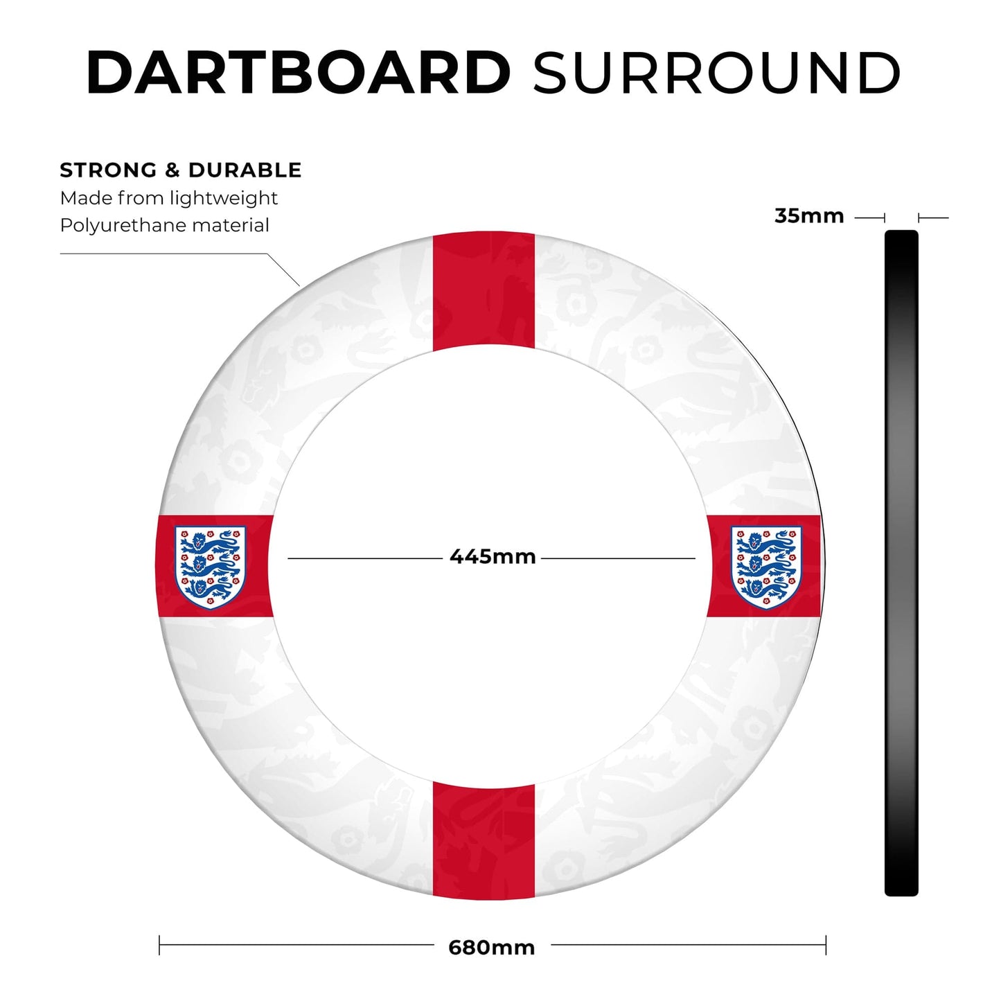 England Football Dartboard Surround - Official Licensed - S1 - St George Cross