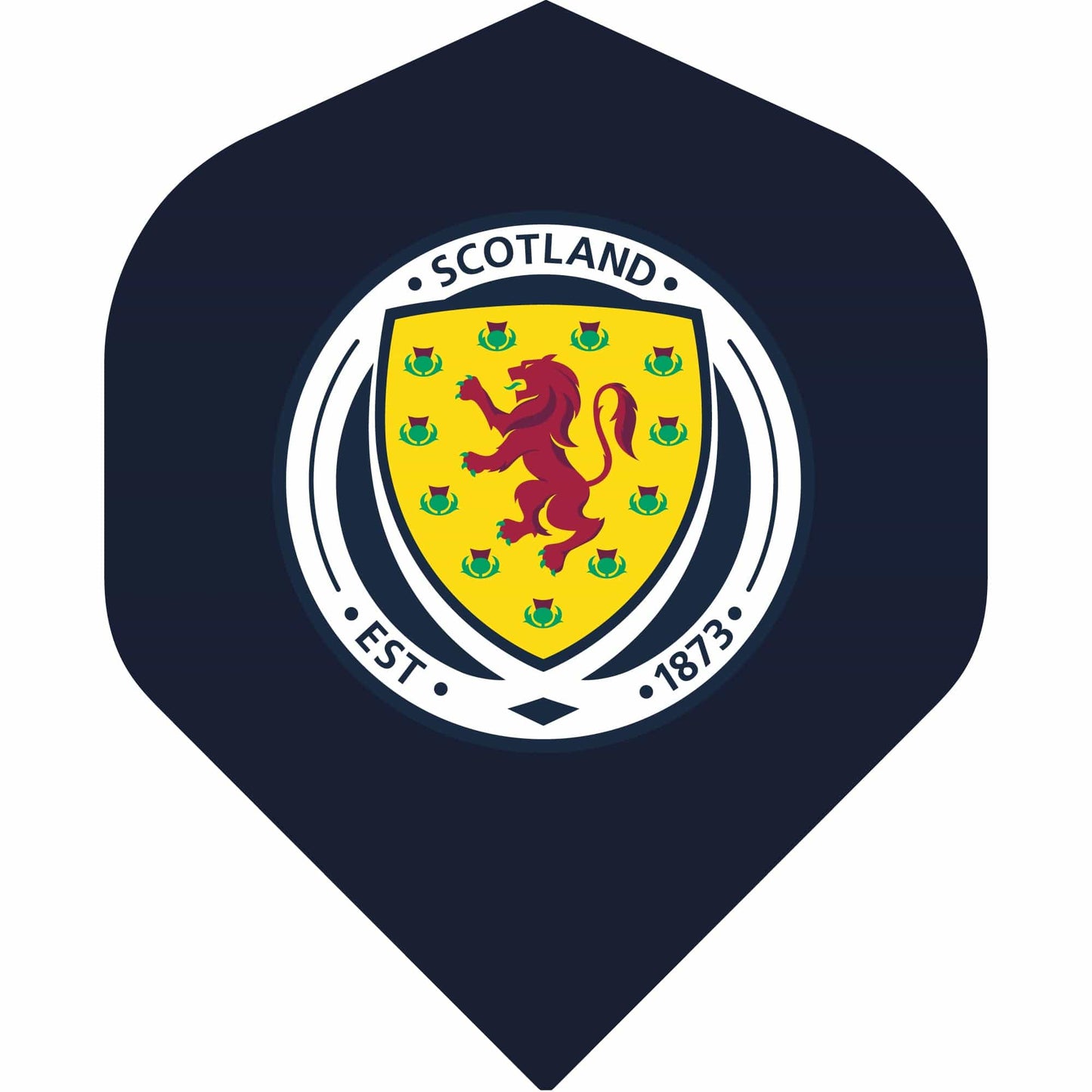 Scotland Football Dart Flights - Official Licensed - 100 Micron - No2 - Std - F2 - Navy Blue - Logo